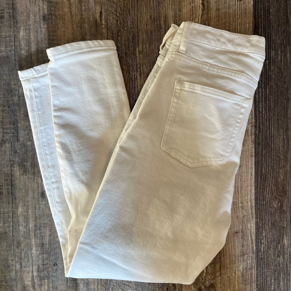 Everlane Women's Beige/white Jeans, flawed,‎ see photos and description!
